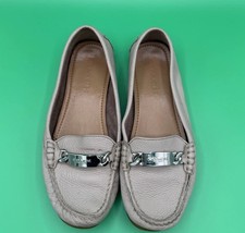 COACH A7751 Olive Pebbled Leather Women s Loafer Beige Size 7B