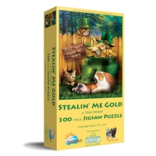 SunsOut Stealin Me Gold 300 pc St. Patricks Day Jigsaw Puzzle