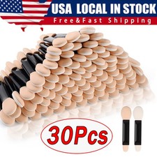 30Pcs Disposable Eyeshadow Brush, Double Ended Sponge Eye Shadow Applicator