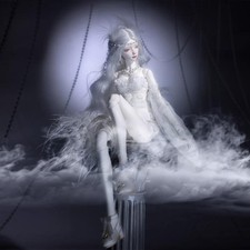 Full Set 1/4 BJD Doll Ball Jointed Resin Face Makeup Nyssa Handmade Gift Pretty