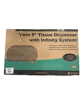 San Jamar R4090TBK 9" Roll JBT Twin Toilet Oceans Tissue Dispenser New