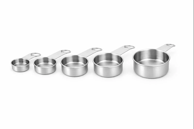 Stainless Steel Measuring Cups (Set of 5) | Dishwasher Safe Kitchen Gadgets