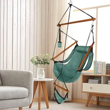 Hammock Hanging Chair Sky Air Deluxe Outdoor Chair Solid Wood 250lb