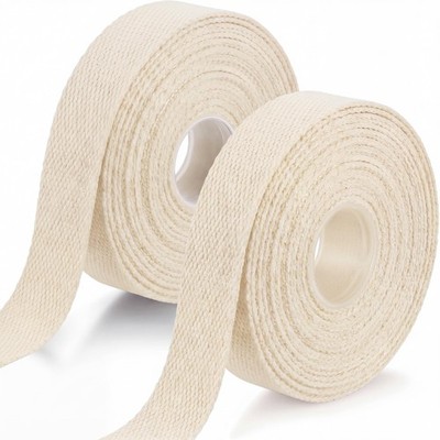 2 Rolls/ 20 Yards Cotton Webbing 1 Inch for DIY Crafts Decoration Heavy Sewin...