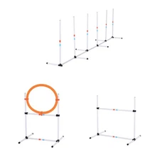 Outdoor 3 Piece Dog Pet Agility Training Equipment Backyard Starter Course Set