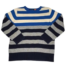 The Children's Place Striped Sweater Boy/Girl 3T | Blue Gray Cream | Nautical