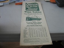 Oregon Electric Railway Timetable - 2/1/1932