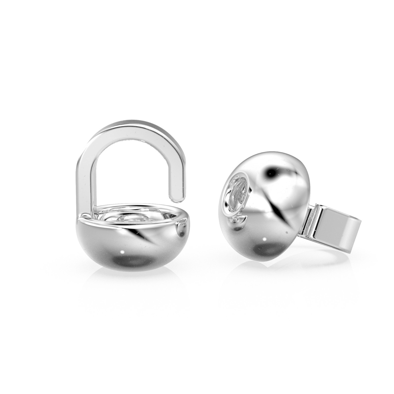 6pc 14K Solid Yellow Gold Crimp Hook Bead Tip Cup End Findings