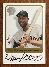 Willie McCovey (d.2018) 2001 Fleer Greats Buyback auto #92/92 - SF Giants HOF