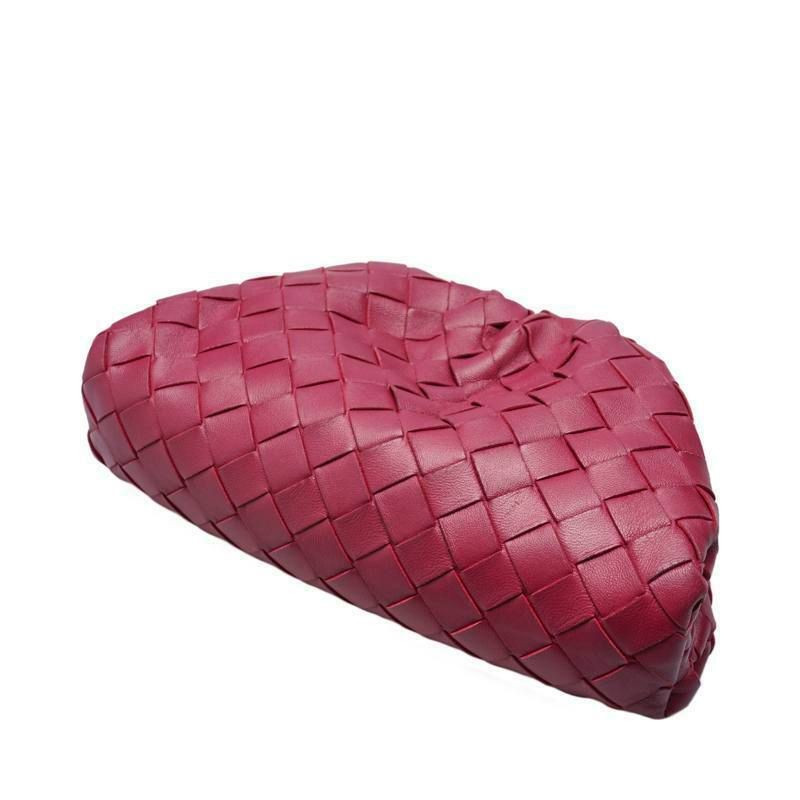Bottega Veneta Burgundy Intrecciato Pouch Mini Crossbody Bag
