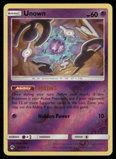 Unown 92/214 Rare Lost Thunder Pokemon Reverse Holo Lightly Played