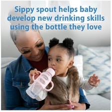 "Milestones Silicone Sippy Spout Bottle, 8oz, 2-Pack"