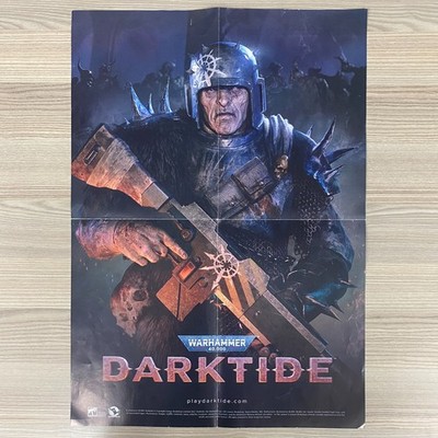 WARHAMMER 40K 40000 DARKTIDE POSTER GAMES WORKSHOP FATSHARK TRAITOR GUARDSMAN