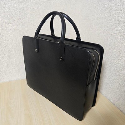 Dunhill Centuryman Leather Business Bag Black Men s Briefcase with Dust Bag