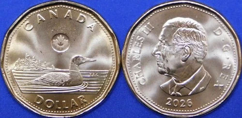 2026 Canada Loonie Graded as Brilliant Uncirculated From Original Set