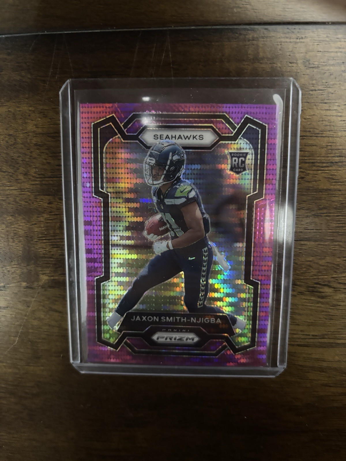 2023 Panini Prizm - Rookies Jaxon Smith-Njigba #390 Purple Pulsar Prizm (RC)