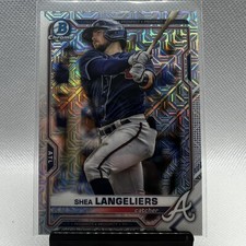 2021 Bowman Chrome Shea Langeliers Atlanta Braves Mojo Refractor Card #BCP-28