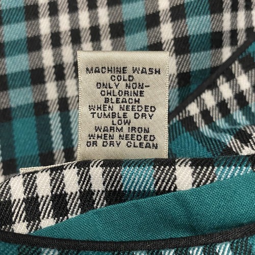 Harold’s Pencil Skirt Size 2 Green Black White Plaid Lined Pockets Office Church - Picture 4 of 6