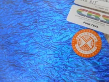 Dichroic Glass:CBS 90 COE Pink/Teal on Granite Ripple Black - 3"Sq