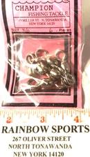 12 -- #4/0 NICKEL CRANE BARREL SWIVEL SWIVELS 1 1/4"