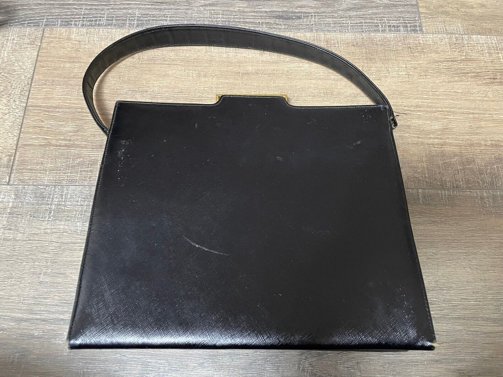 Vintage Caprice Original HANDBAG Black Leather  G… - image 2