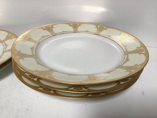 Q41 Vtg Antique Circa Early Century 2 Nippon and 3 Austria Gold Porcelain Plate - Picture 4 of 7