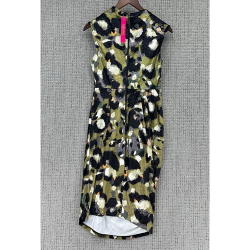 Catherine Malandrino Sheath Dress Womens Size 2. Multicolor Embossed Velvet - Picture 2 of 12
