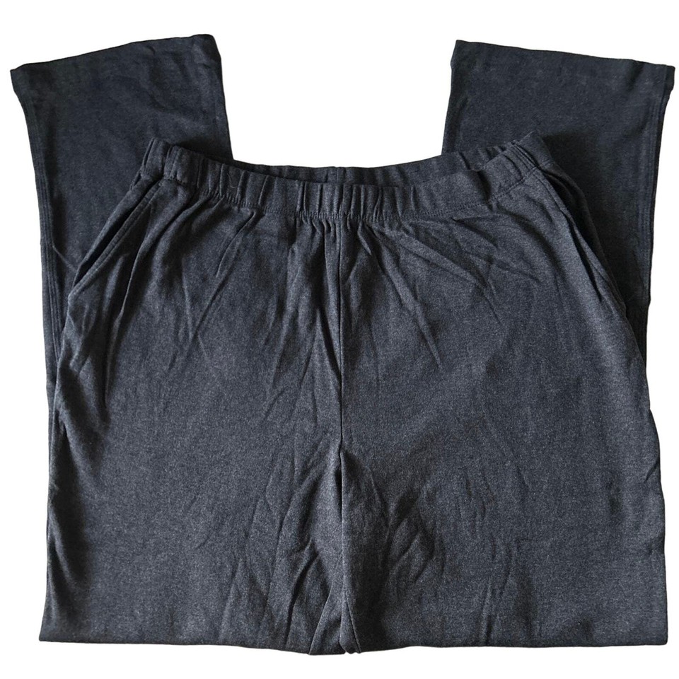 Lands End Womens Dark Gray Sport Knit Pants Medium Petite eBay