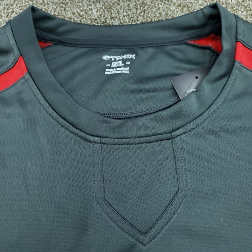 TONIX Fleece Sweater Men XXLarge Gray Red Matte Pockets Soft Brush Inside NWOT - Picture 4 of 17