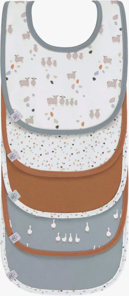 LÄSSIG Baby Kleinkind Lätzchen - Set 5 Stück - von 3-18 Monaten