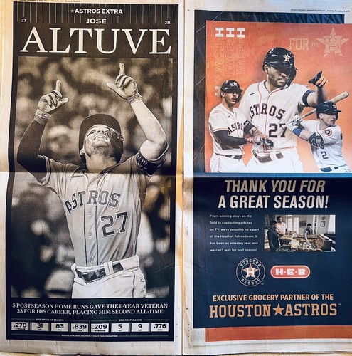 2021 World Series Houston Astros Atlanta Braves commemorative section newspaper - Picture 3 of 10