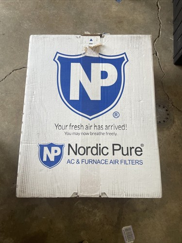 Nordic Pure 16x25x4 Furnace Air Filters MERV 12 Pleated Plus Carbon 2 Pack - 第 1/2 張圖片