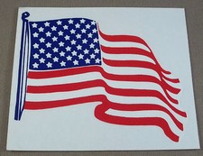 United States Of America Flag Decal - Sticker Waving Flag
