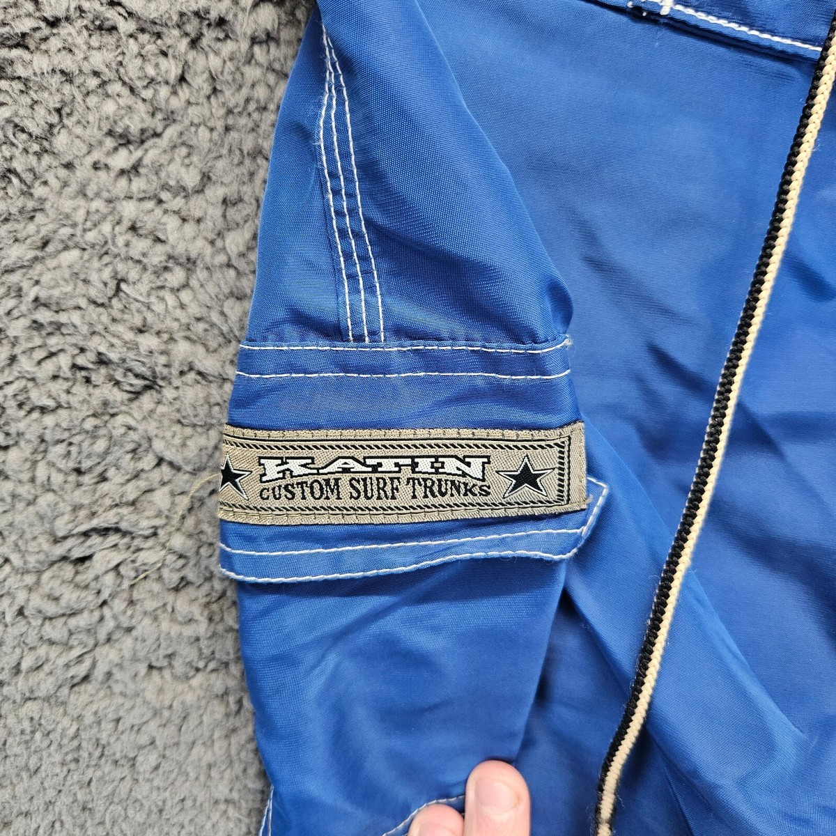 KANVAS by KATIN Surfboyフィギュア Vintage Katin Custom Surf Trunks Mens Size 30 Blue Swim