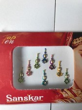 Indian Bollywood Bindi Body Jewel Self Adhesive, Crystal Forehead, Face Jewels
