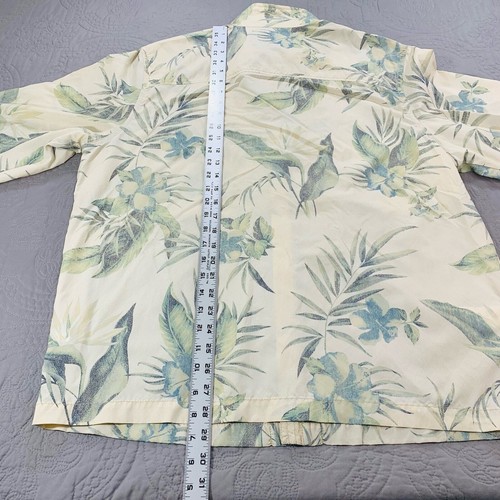 Tommy Bahama Jacket Mens Large Floral Lightweight Island Crafted Denim Jeans Zip - Picture 7 of 9