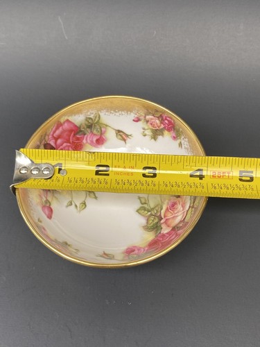 Royal Chelsea Golden Rose Dessert/ Fruit Bowl Red Pink Gold Gilt England I.5X4” - Picture 8 of 10