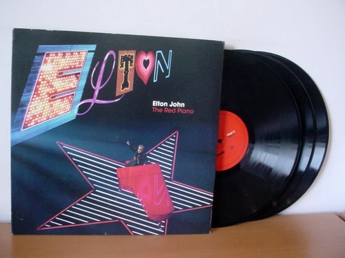 ELTON JOHN The Red Piano Original VINYL Three LP Set 2008 HST MANAGEMENT 74797