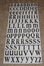 Me & My Big Ideas MAMBI Sticker ~ Black Vintage Alphabet Large