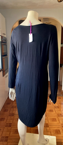 BNWT Ladies PER UNA @ MARKS & SPENCER Jet BLACK TWIST FRONT LACE Detail Dress 14 - Picture 4 of 7