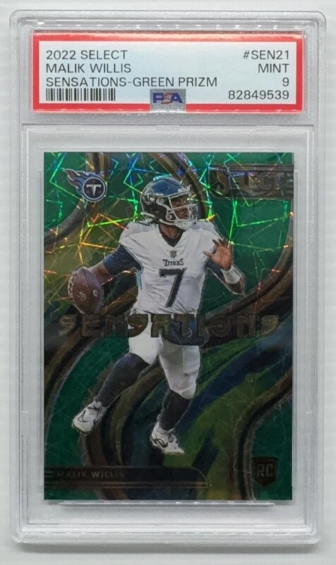 Malik Willis Panini Select Sensations #SEN21 Green Prizm