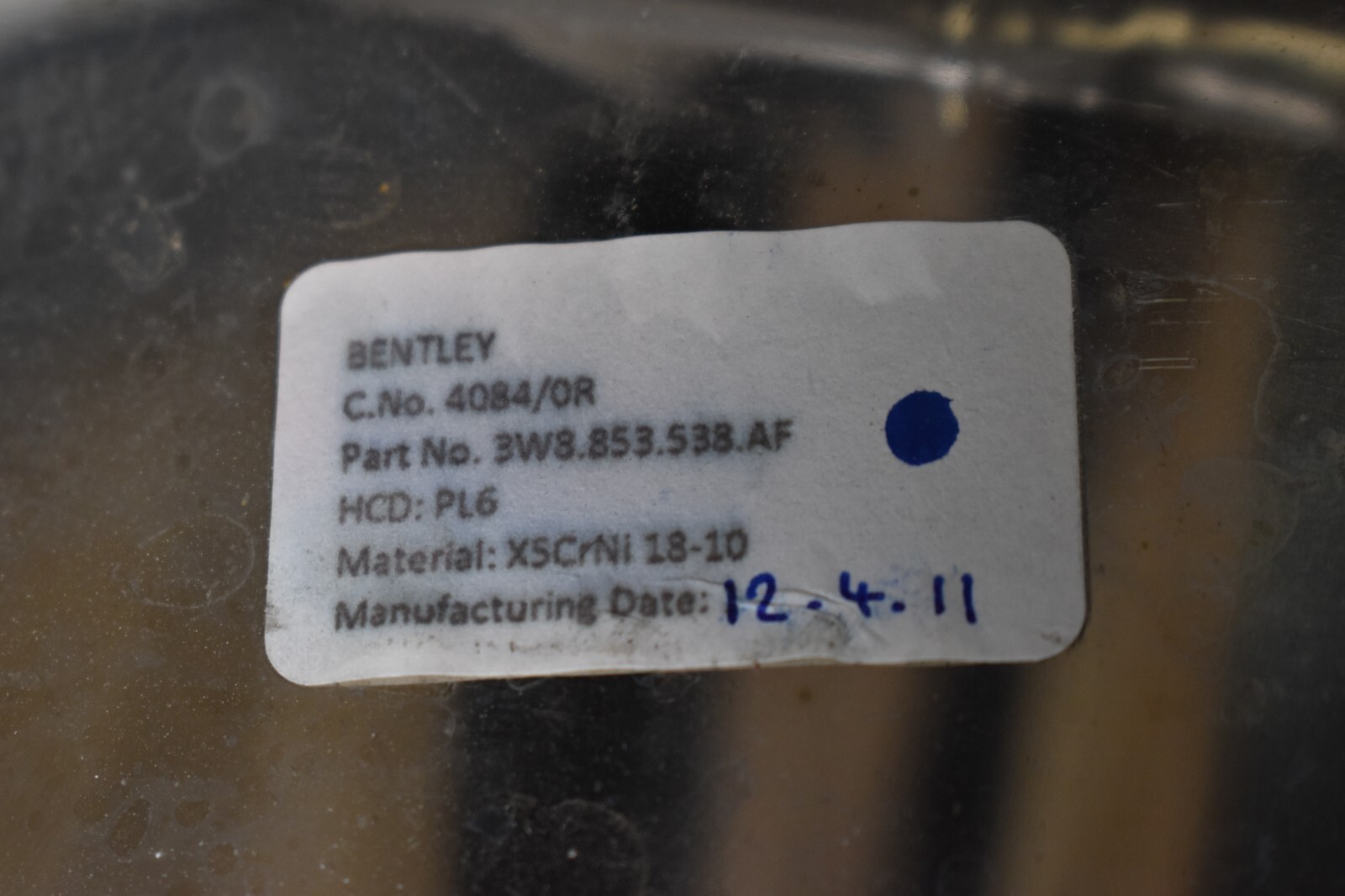 2012-15 Bentley Continental GTC V8S right Scuff step trim kick plate 3W8853538AN