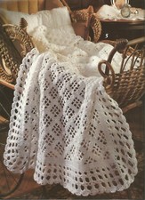 Crochet Patterns Baby Keepsake Afghans 5 Styles Vintage 1990s Infants H44