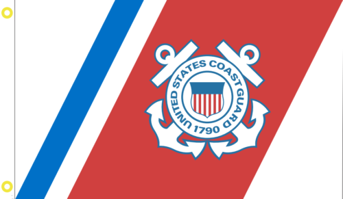 U.S. Coast Guard Maritime Ensign Flag Banner 3x5ft Grommets UV Protected NO Fade - 第 1/2 張圖片