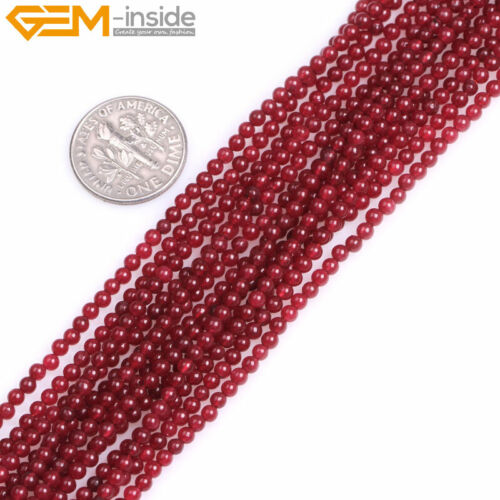 4mm 6mm 8mm 10mm 12mm Red Jade Gemstone Round Beads For Jewelry Making 15" - Picture 13 of 40