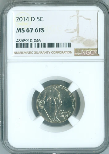 2014-D Jefferson Nickel Bison NGC MS67 FS Auction