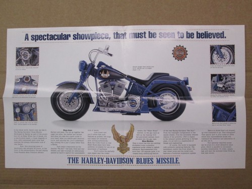 Franklin Mint Brochure Harley Davidson Blues Missile Motorcycle - Picture 2 of 2