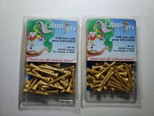 2 NEW Vintage 1990 Golf Tees Calami-Tees Golfaholics Anonymous Golf Gag Gift