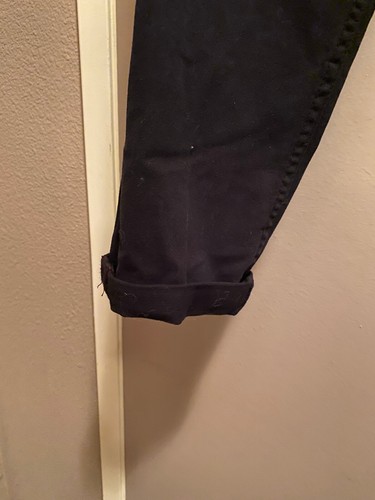 Sanctuary Women's Sz 26 Embroidered Cuffed Straight Leg Black Denim Jeans NWT - Picture 6 of 13