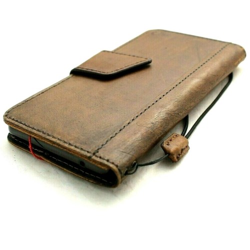 Genuine Leather Case for Google Pixel 6 Pro Book Vintage Wallet Cover Magnetic D - Picture 3 of 6